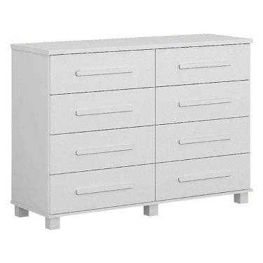 Imagem de Cômoda San Marino 8 Gavetas Branco ? Leifer Móveis