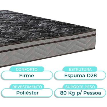 Imagem de Conjunto Cama Box Bau Blindado Casal + Colchão D28 Conforto Paropas