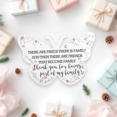 Imagem de Generic 1 peça padrão de borboleta decorativa H81 acrílico rosa 12 x 8 x 1 cm