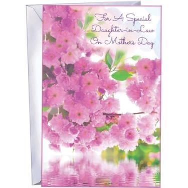 Imagem de Cartão de dia das mães para a nora - cartão de felicitações FEITO nos EUA - Cartolina premium, envelope incluído - 12,7 cm x 19,7 cm - Embalado em correio extra resistente - 34067 (rosa)