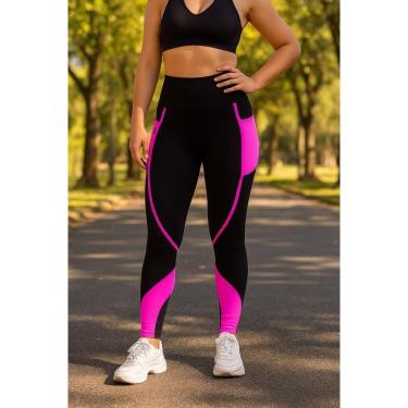 Imagem de Legging Fitness Academia Advance com Proteção UV, Bolso Lateral e Friso - D.A Modas-Feminino