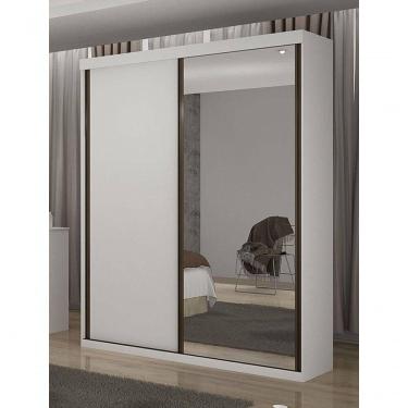 Imagem de Guarda Roupa Solteiro Com Espelho 2 Portas 3 Gavetas Búzios-neve Star Móveis