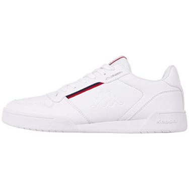 Imagem de Kappa Tênis masculino de cano baixo, Branco, vermelho 1020, 7 Women/7 Men