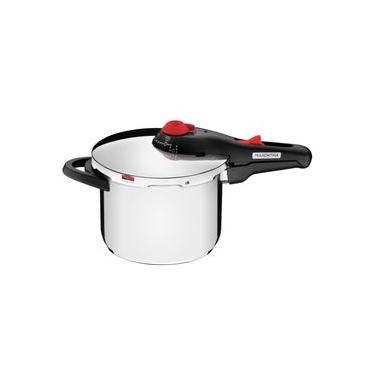 Imagem de Panela de Pressão Tramontina Solar Aço Inox 6 L Fundo Triplo com 5 Dispositivos de Segurança 22 cm