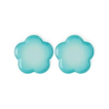 Imagem de CONJUNTO 2 PRATOS FLOR LE CREUSET 23CM EM CERÂMICA AZUL COOL MINT 91029200496070 AZUL COOL MINT