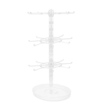 Imagem de Baoblaze Suporte giratório para joias, expositor de pulseiras e colares para mesa, cômoda ou loja, Limpar 3 Níveis