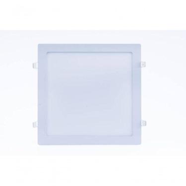 Imagem de Plafon Led Slim 6w Quadrado Embutir 6500k Branco Frio Bivolt -kit Com 8 Unidades
