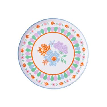 Imagem de Bonjour Fête Bright Fiesta Pequenos Pratos de Festa de Papel | Pratos Pequenos Descartáveis para Festas de Verão, Cinco de Mayo e Encontros de Aniversário | Suprimentos de Festa Premium | Pacote com 8