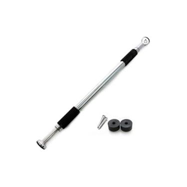 Imagem de Barra de Exercícios para Porta, Aço com Espuma EVA, 62cm, Ajustável 62-100cm, Carga Máxima 100kg, para Bíceps, Tríceps, Peito, Costas, Abdômen