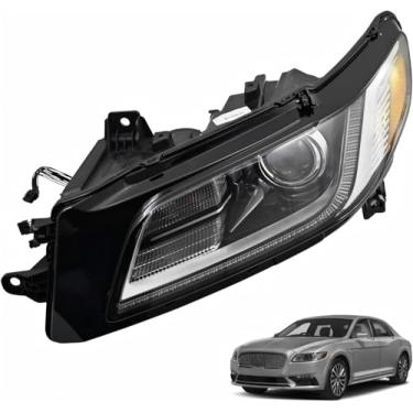 Imagem de ShenBrala GD9Z-13008-X Xenon HID Farol Assy LH Novo para Lincoln Continental 2.7L 3.0L EcoBoost 3.7L Duratec 2017-2020, com nivelamento de farol; GD9B-13006-AK, GD9Z-13008-E, GD9Z-13008-K, GD9Z-13008