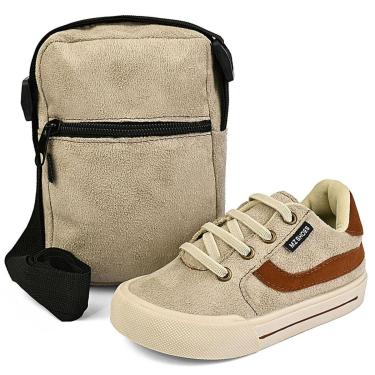 Imagem de Kit Tênis Esportivo Infantil Menino Cano Baixo Com Bolsa Areia Conforto Gatatuya-Masculino