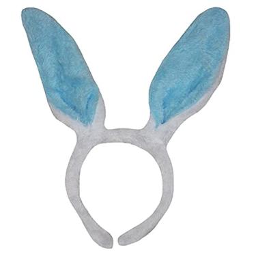 Imagem de Petitebella Tiara de orelha de coelho (branco/azul, tamanho único)