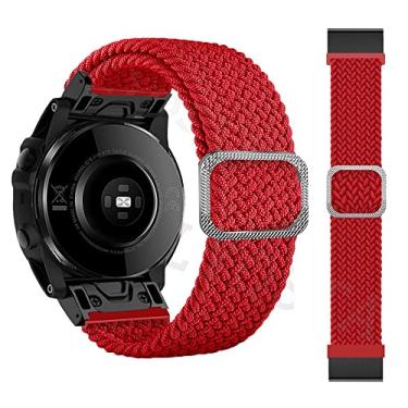 Imagem de BKUANE 26mm 22mm Loop Nylon Pulseira Para Garmin Fenix 7X 7 Fenix 6X 5X 3 3HR Descent MK2 Fenix 6 5 935 Smart Wirstband Easyfit Straps (Cor: K, Tamanho: 22mm Para Fenix 6 6Pro)