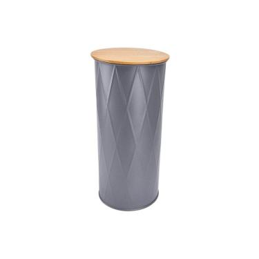 Imagem de Pote De Metal Com Tampa De Bambu 2 Litros Fosco Vedação