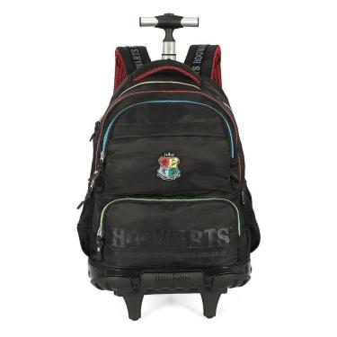 Imagem de Mochila de Rodinhas Luxcel Com Alça Harry Potter Logo Preto-Unissex