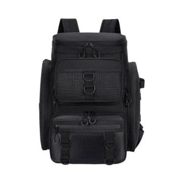 Imagem de Mochila Multifuncional Para Pesca Com Suportes Para Varas E Organizado