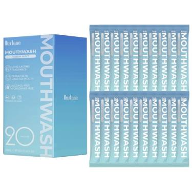 Imagem de Enxaguante bucal tamanho de viagem, mini enxaguante bucal portátil, sem álcool e fluoreto, para presentes de viagem aérea, encontros e escritório, pacotes embalados individualmente, 1 ml (pacote com