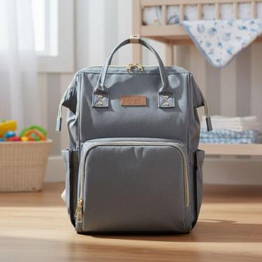 Imagem de Mochila Maternidade Expansível Bebê Bolsa Trocador Reforçada - NoBrand