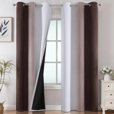 Imagem de Cortinas Estelar Textiler Ombre Blackout 107x213 cm 2 painéis