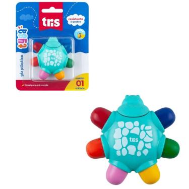 Imagem de GIZ PLÁSTICO TUGA - RESISTENTE À QUEBRA - 6 CORES - TRIS