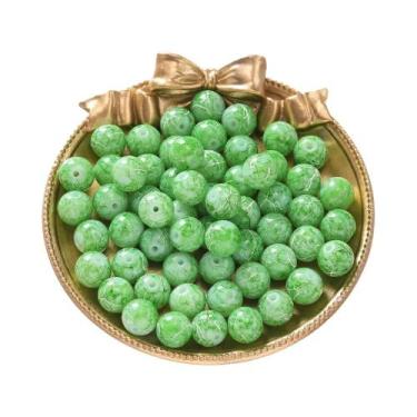 Imagem de Contas De Vidro Redondas Com Padrões Coloridos 20-100pçs 4-10mm Espaça