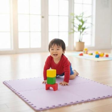 Imagem de Kit 12 Placas Tapete Tatame EVA 50x50cm 10mm Espessura Linha Econômica