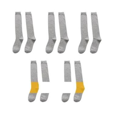 Imagem de Meias Longas De Algodão Masculinas, Sólidas, Macias, Elásticas, Térmic