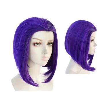 Imagem de Fantasia Cosplay Raven Dos Teen Titans, Macacão Roxo Com Capa E Cinto,