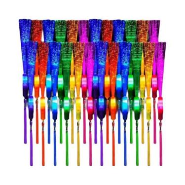 Imagem de Varinhas De Fibra Óptica LED Coloridas E Piscantes 12/24/48 Peças, Lem