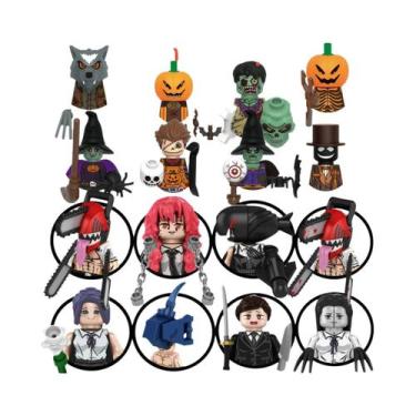 Imagem de Mini Blocos De Montar Blind Box Chainsaws Man Denji Pochita Makima Pow