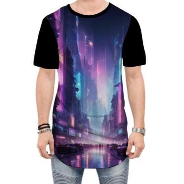 Imagem de Camiseta Longline Cidade Futurística Cyber City Future 4 - Kasubeck St