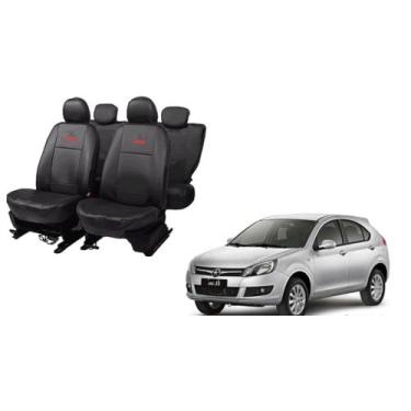 Imagem de Kit Capa de Couro Automotiva JAC J3 2015 Proteção Banco - ferro tech b