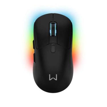 Imagem de Mouse Gamer sem Fio Warrior Magnus, Preto, com Base, 10000dpi, RGB, MO