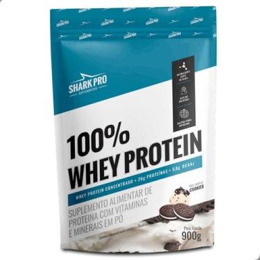 Imagem de 100% Whey Protein Concentrado Refil 900g Shark Pro, Cookies
