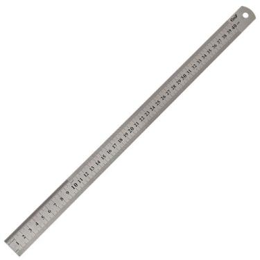 Imagem de Régua Escala De Aço Inox Graduada 40cm ( 16") x 25,4mm (1") x 0,6mm - 