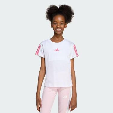 Imagem de Camiseta Adidas 3S 160 Juvenil Branca, 15 ANOS