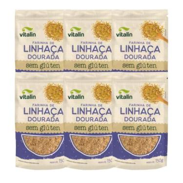 Imagem de Kit 6 Farinha de Linhaça Dourada 150g Vitalin