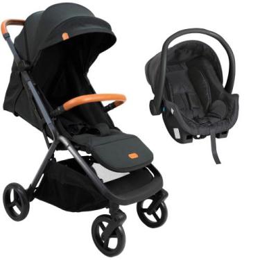 Imagem de Carrinho de Bebê Alpe + Bebê Conforto Coccon Preto - Galzerano