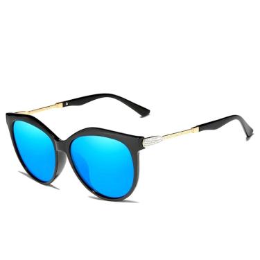 Imagem de Óculos de Sol Feminino Gatinho Luxuoso Kingseven Proteção UV400 Polarizados 