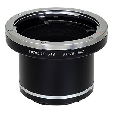 Imagem de Adaptador de montagem de lente Fotodiox Pro, lentes de montagem Pentax 645 (P645) para adaptador de câmera sem espelho Sony E-Mount - para corpos de câmera Sony NEX e E-Mount (APS-C e Full Frame, como NEX-5, NEX-7 e a7)