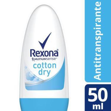 Imagem de Desodorante Antitranspirante Rexona Cotton Dry Roll-On Com 50ml