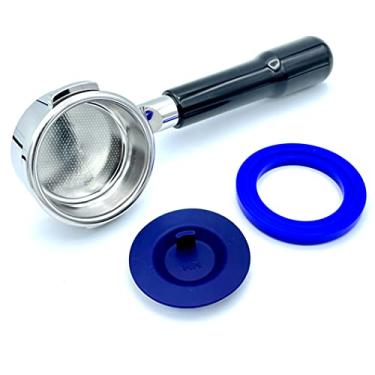 Imagem de Porta-filtro sem fundo de 58 mm para Breville Barista Expresso Série 900 Modelo 900, 920, 980, 990 pacote com 2 xícaras Cesta de parede única, junta e disco de limpeza