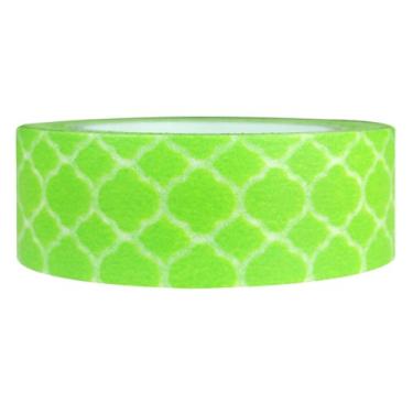 Imagem de (Lime Green Marrakech Trellis) - AllyDrew Colourful Patterns Japanese Washi Masking Tape - Lime Green Marrakech Trellis
