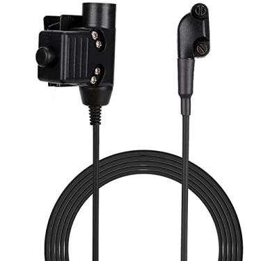 Imagem de TECKEEN Cabo adaptador de fone de ouvido Tactical U94 PTT para Vertex Standard VX-231 VX131 VX539
