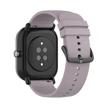 Imagem de Nandos-Store - Pulseira de Silicone NSmart compatível com Amazfit BIP - Amazfit Gtr 42mm - Active 40mm e 44mm - Galaxy Watch 42mm - Gear S2 Classic (Lilas)