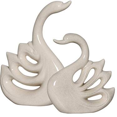 Imagem de Casal De Cisnes Ceramicas Pegorin Areia