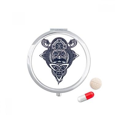 Imagem de Caixa de comprimidos de dragão chinês com estampa de arte de cabeça para remédios