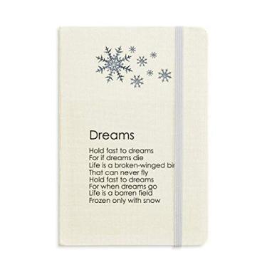 Imagem de Caderno de poesia Hold Fast To Dreams com estampa de flocos de neve para inverno