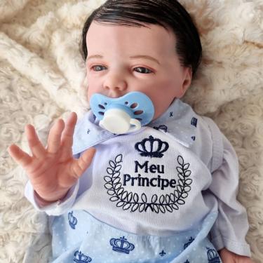 Imagem de Bebe Reborn Boneco Realista Com Enxoval Príncipe