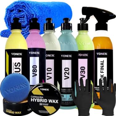 Imagem de Kit Vonixx Cera Automotiva Polidores Corte Refino Lustro
